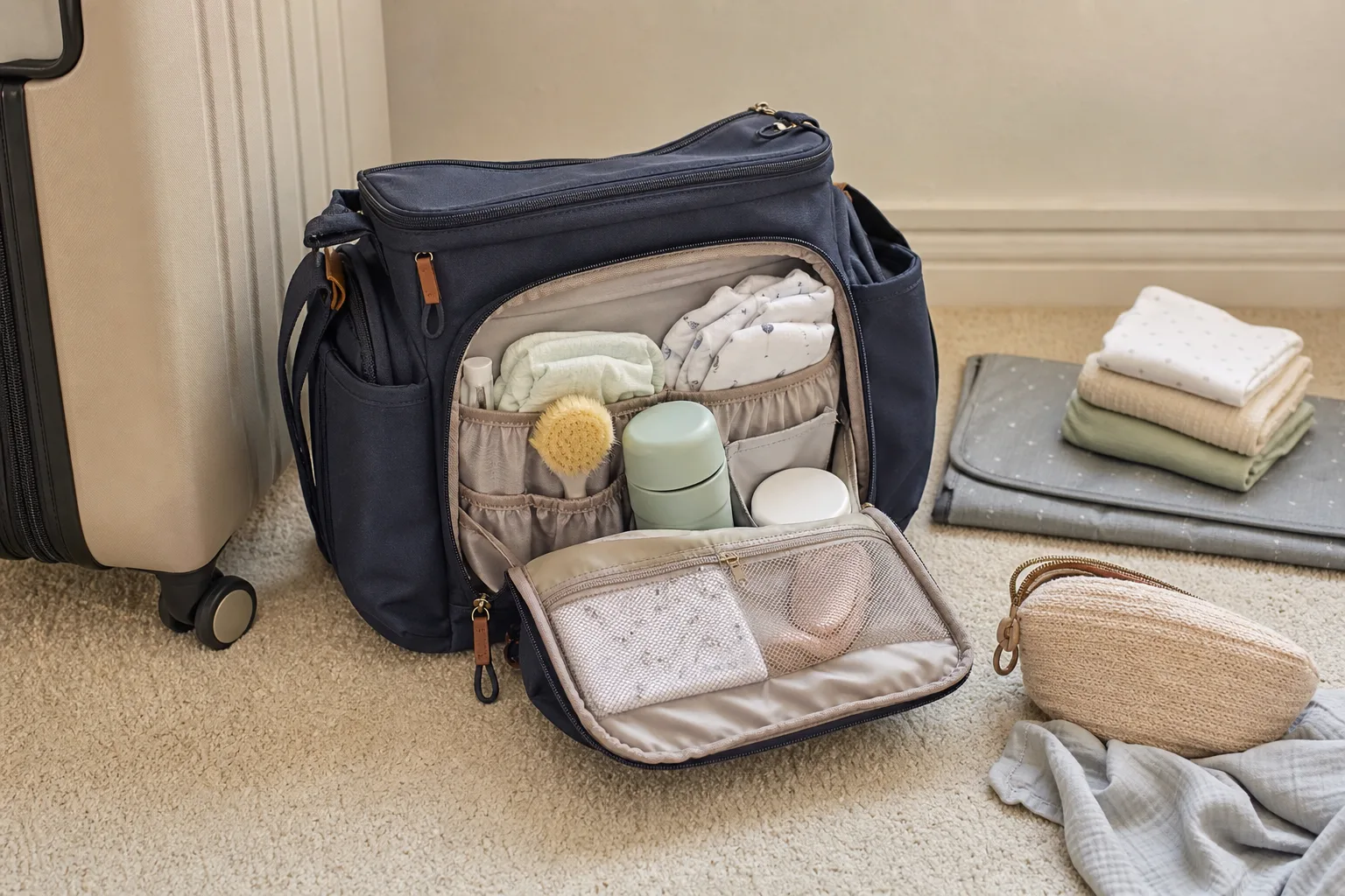 Wickeltasche auf Reisen organisieren: So bleibt alles schnell auffindbar