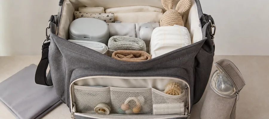 Wickeltasche richtig einraeumen: Uebersichtliche Organisation fuer Eltern im Alltag