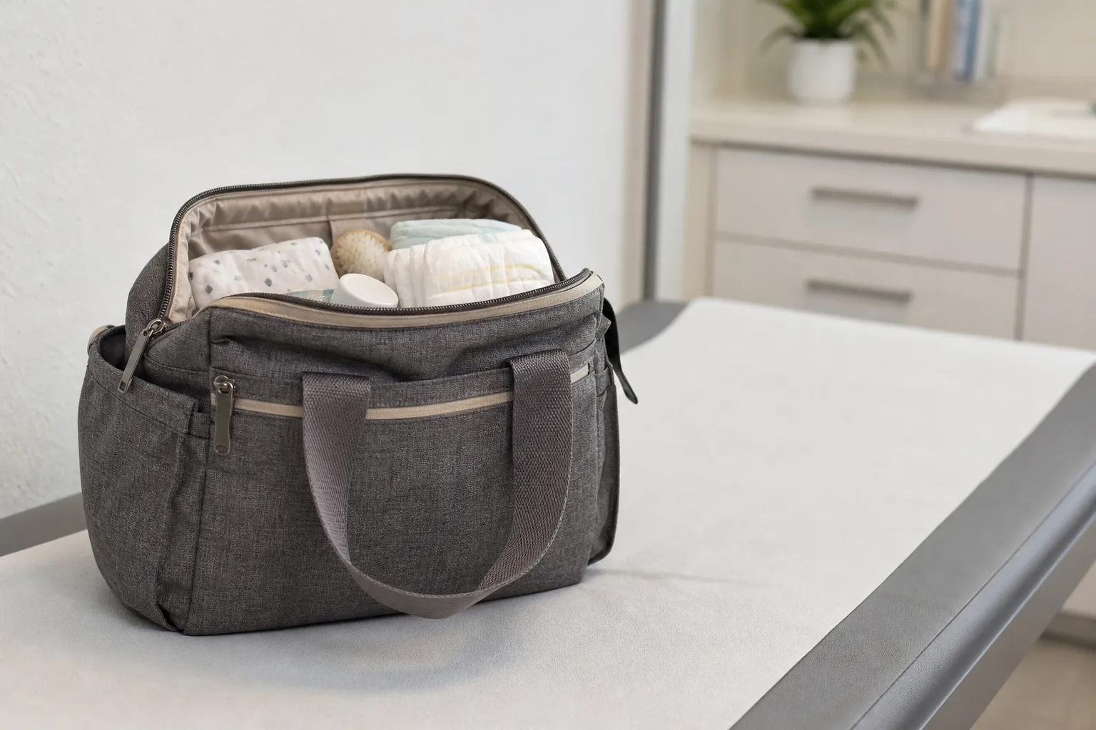 Wickeltaschen fuer den Arzttermin packen: Kleine Tasche, grosse Wirkung